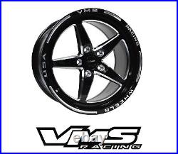 2 Vms Racing V-star 17x10 Rear Drag Race Rims Wheels For 11-21 Chevy Camaro