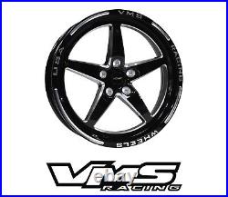 2 Vms Racing V-star 17x10 Rear Drag Race Rims Wheels For 11-21 Chevy Camaro