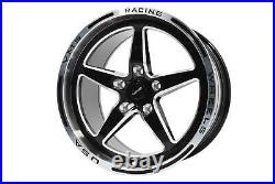 2 Vms Racing V-star Polished Drag Rims Wheels 17x10 +44 For 11-21 Chevy Camaro