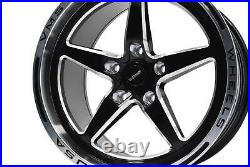 2 Vms Racing V-star Polished Drag Rims Wheels 17x10 +44 For 11-21 Chevy Camaro