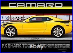 2011 Chevy Camaro Shark Tooth & Hockey Strobe Effect Side Stripe Combo Quality