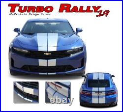2019-2023 Chevy Camaro Racing Stripes TURBO RALLY Hood Rally Vinyl Graphics