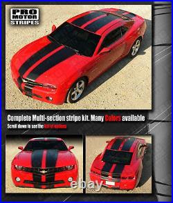 Chevrolet Camaro Tapered Rally Racing Stripes Set Decals 2010 2011 2012 2013