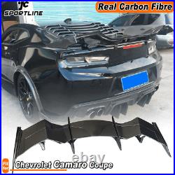 For Chevrolet Camaro Coupe 16-19 Real Carbon Rear Trunk Spoiler Racing Wing Lip