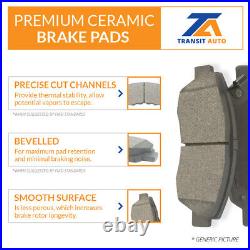 Front Coated Drill Slot Disc Brake Rotor Ceramic Pad Kit For Chevrolet Camaro SS