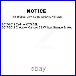 Front Rear Drilled Slot Disc Brake Rotors Kit For Chevrolet Camaro Cadillac CTS