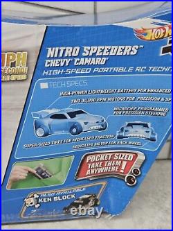 NEW Hot Wheels Blue Chevy Camaro RC Nitro Speeders Remote Charger FACTORY SEALED