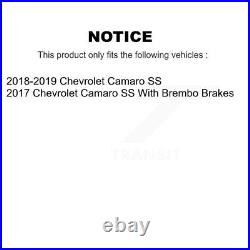 Rear Drilled Slot Disc Brake Rotor Semi-Metallic Pad Kit For Chevrolet Camaro SS