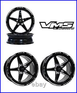 Vms Racing V-star Drag Race Rims Wheels R 17x10 F 18x5 For 11-21 Chevy Camaro