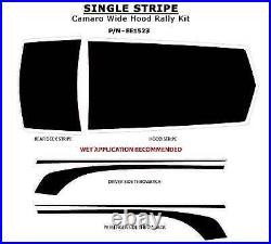WIDE 2010 2011 2012 2013 Chevy Camaro Rally Racing Stripes Hood Decals Graphics